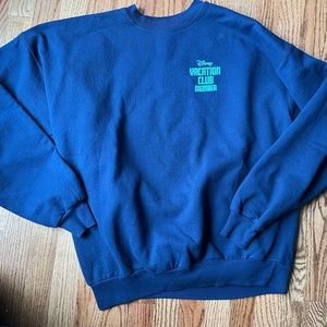 WDW Disney Vacation Club Member Hanes Unisex XL Mickey Mouse Blue Sweatshirt EUC